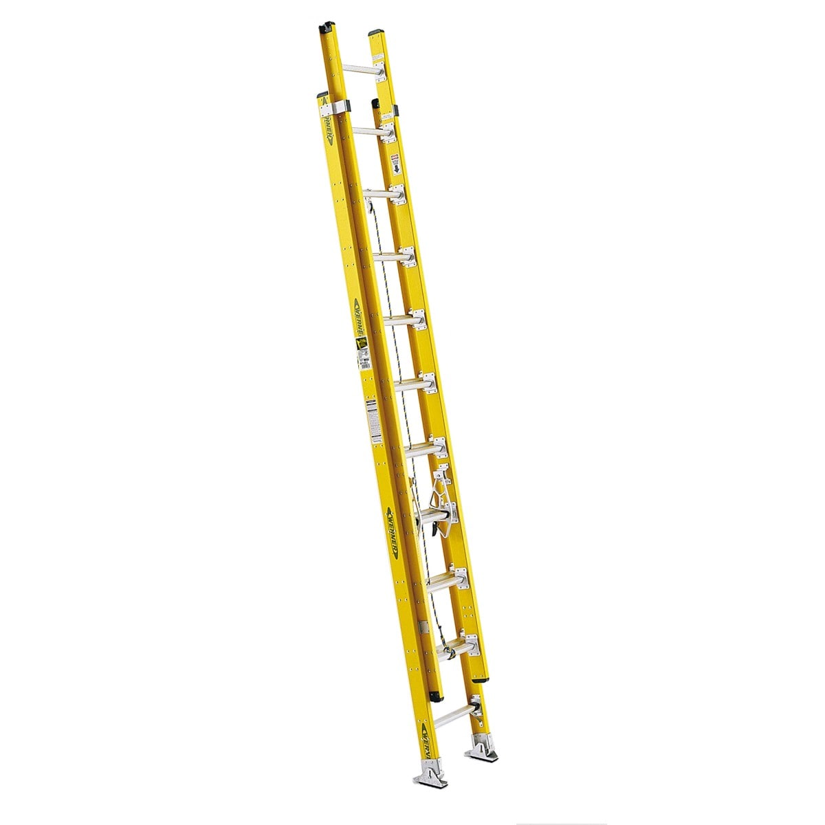 Werner D7100-2 20-ft Fiberglass Type 1AA-375-lb Load Capacity Extension Ladder D7120-2
