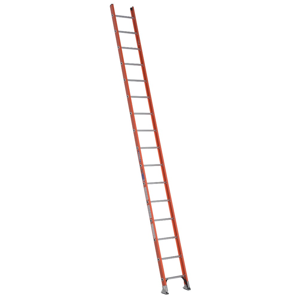 Werner D6200-1 16-ft Fiberglass Type 1A-300-lb Load Capacity Straight Ladder D6216-1