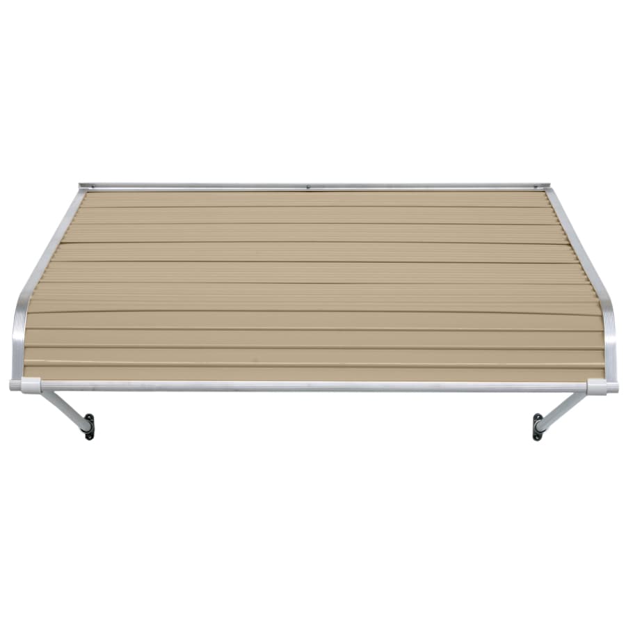 NuImage Awnings 1100 66-Inches Wide x 36-Inches Projection x 15-Inches Height Metal Sandalwood Solid Fixed Door Awning
