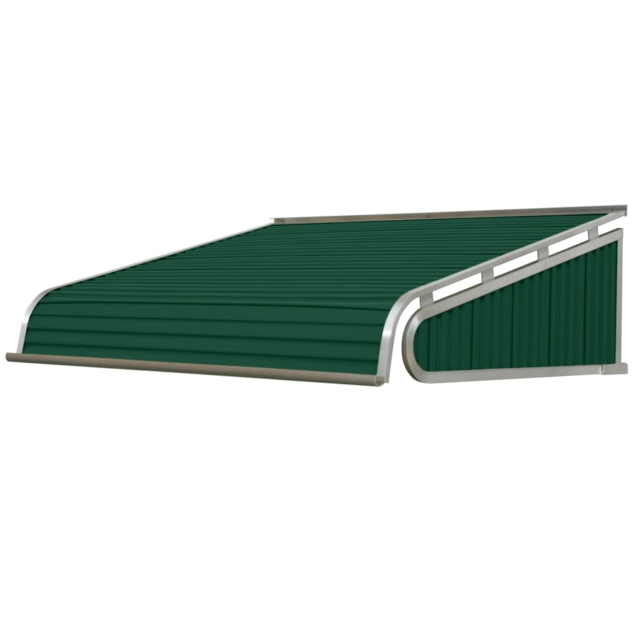 NuImage Awnings 1500 60-Inches Wide x 36-Inches Projection x 15-Inches Height Metal Evergreen Solid Fixed Door Awning