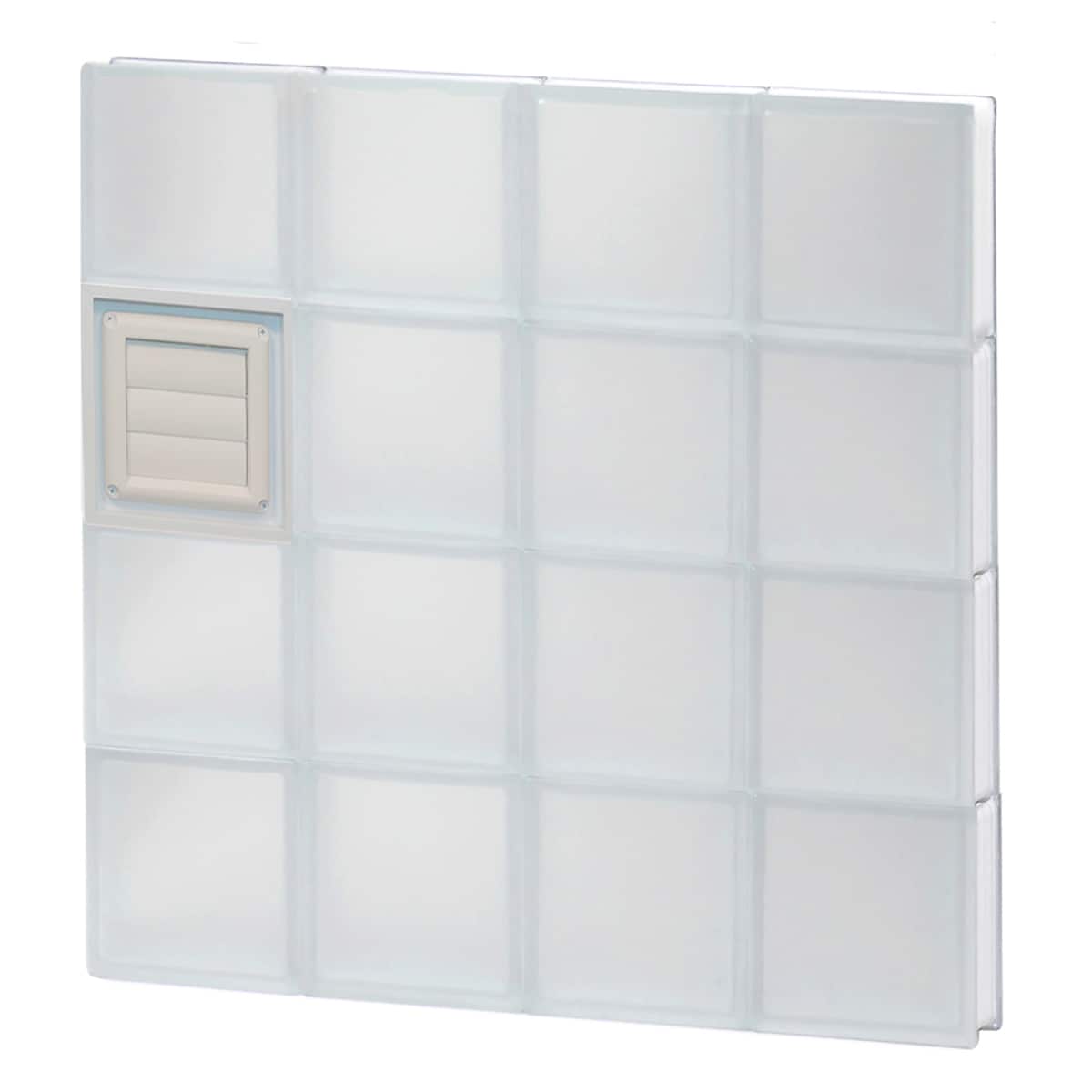 REDI2SET Frosted Glass 31-in x 31-in Frameless Replacement Dryer vent Glass Block Window