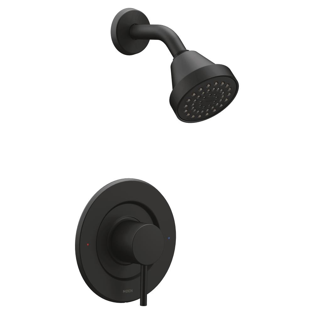 Moen Align Matte Black 1-handle Single function 3.63-in Round Shower Faucet