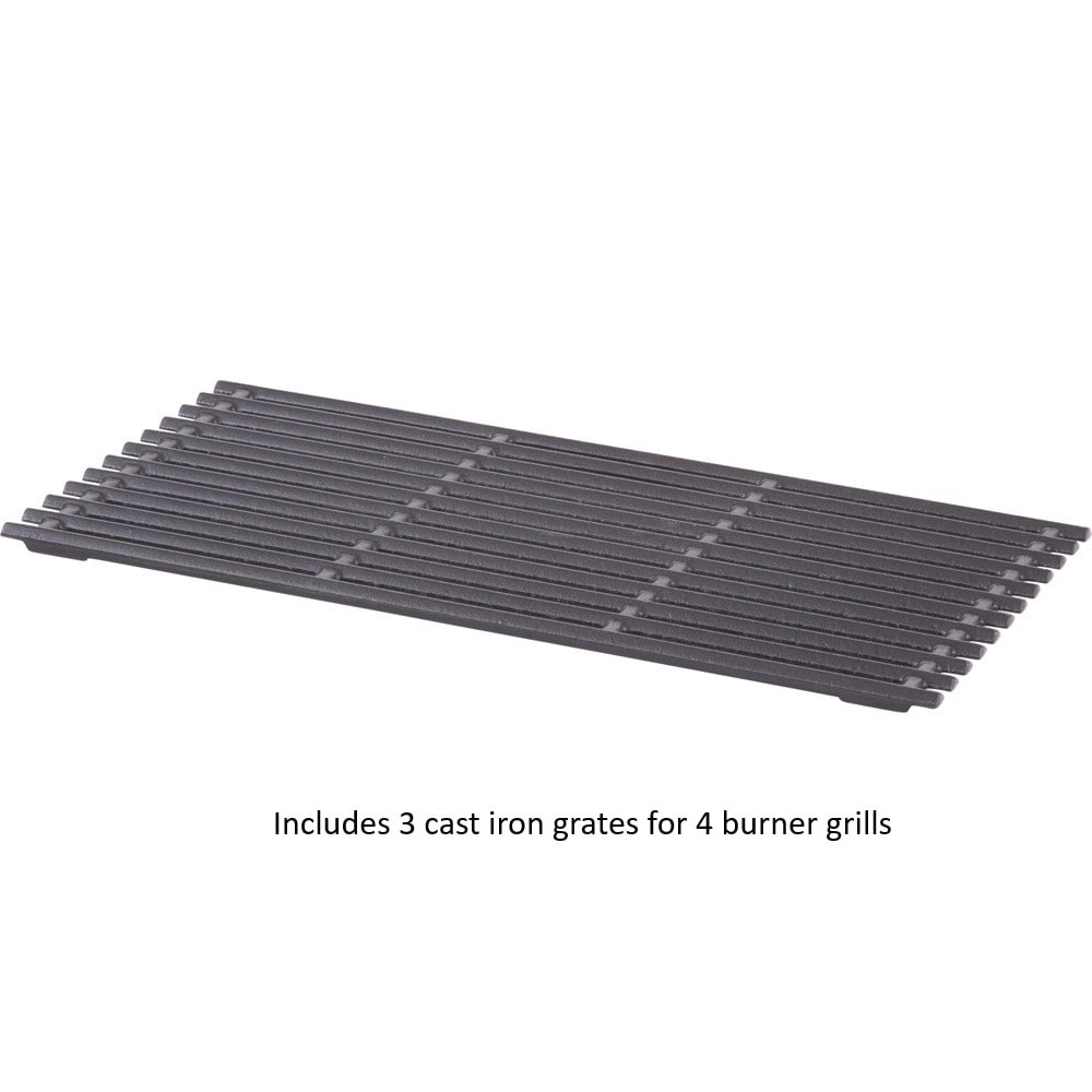 Char-Broil 17.5-in x 10.2-in 3-Pack Rectangle Porcelain-coated Cast Iron Grilling Grate 8369617W01A