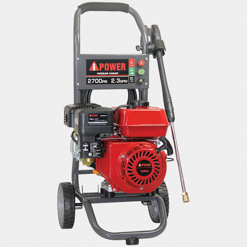 A-iPower 2700 PSI 2.3-GPMs Cold Water Gas Pressure Washer with 4 Spray Tips APW2700