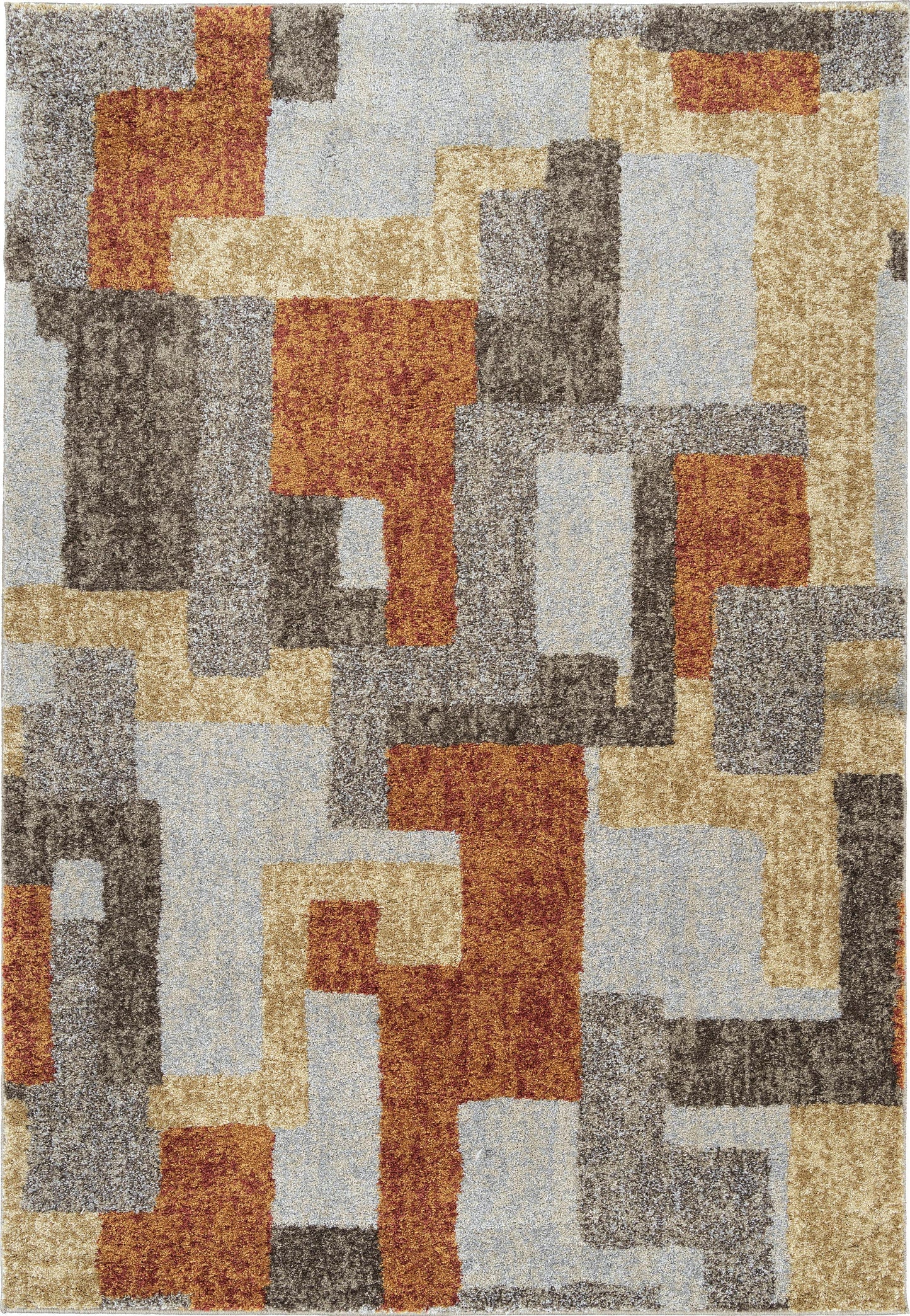 Addison Rugs Plano 8 x 11 (ft) Earth Rectangular Indoor Abstract Mid-Century Modern Area rug