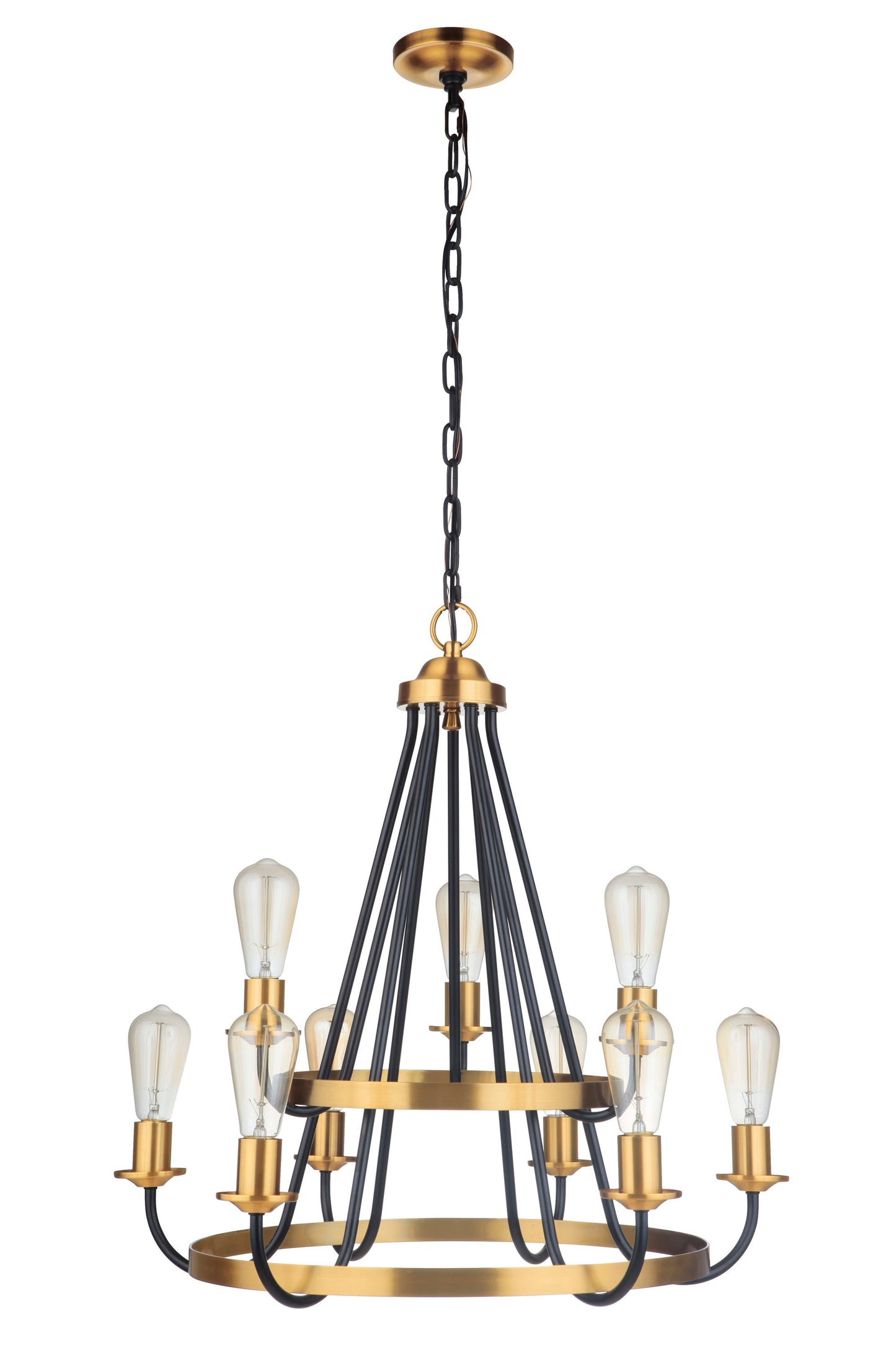 Craftmade Randolph 9.0 -Light Black Transitional For Use in Bedrooms, Dining Rooms, Foyers, Kitchens, Living Rooms Chandelier 2467966