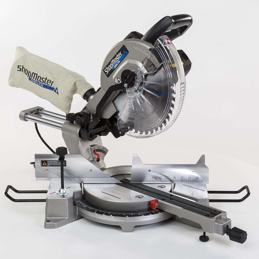 DELTA ShopMaster 12-in 15-Amp Single Bevel Sliding Compound Corded Miter Saw with Laser Guide S26-272L