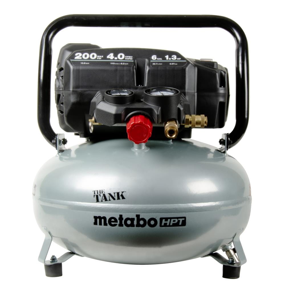 Metabo HPT The Tank 6-Gallon Portable Electric 200 PSI Pancake Air Compressor EC914SM
