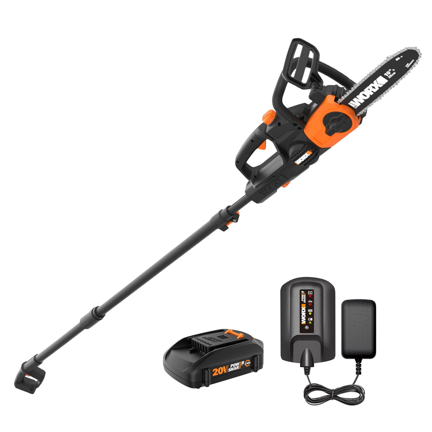 WORX Power Share 20-volt Max 10-in Battery 2 Ah Chainsaw (Battery and Charger Included) WG323