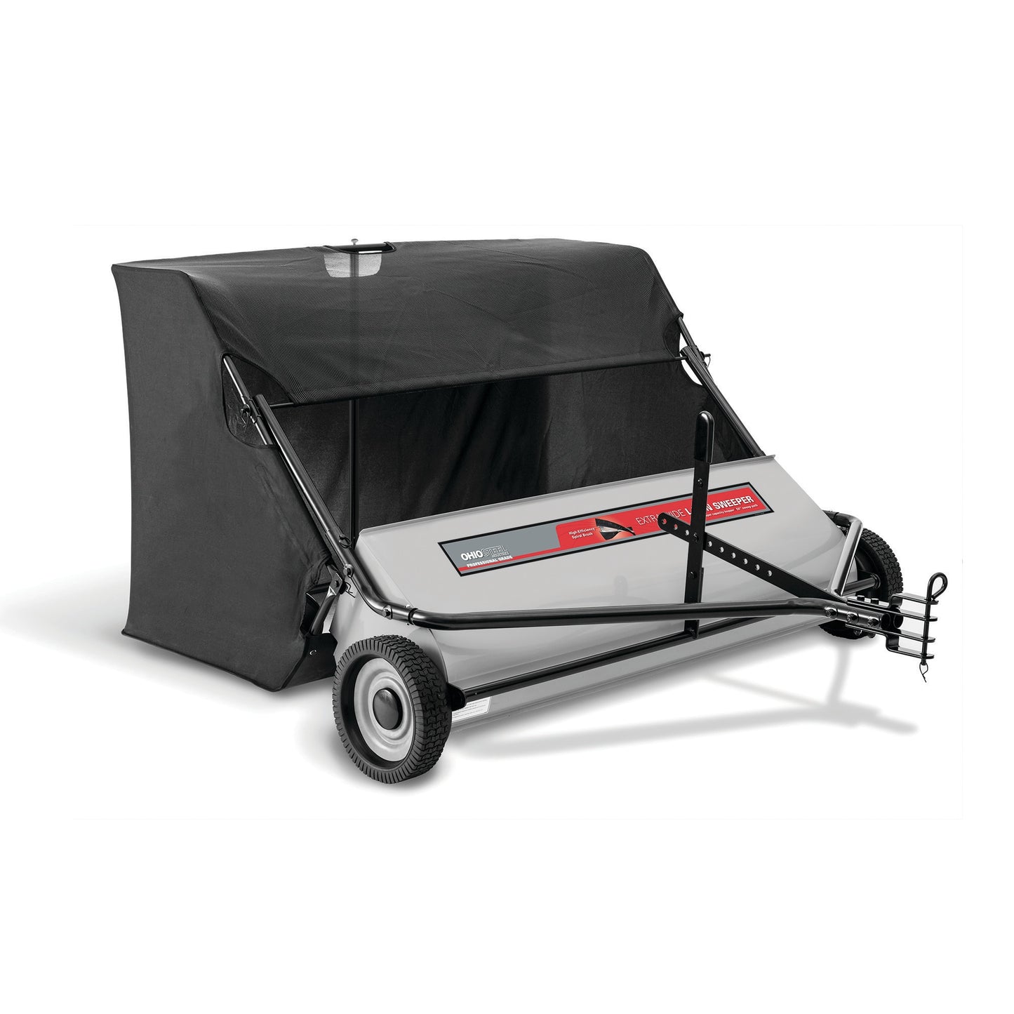 Ohio Steel 50-Inch Tow Lawn Sweeper with 26 Cu. Ft Hopper Capacity - Save Time and Effort with Fast and Efficient Sweeping 50SWP26