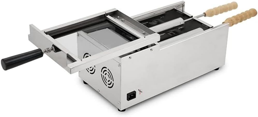 Aimeryup Electric Ice Cream Cone Baking Oven Mini Chimney Cake Roller Grill Oven Kurtos Kalacs Waffle Cone Baker Maker Snack Machine (110v), small