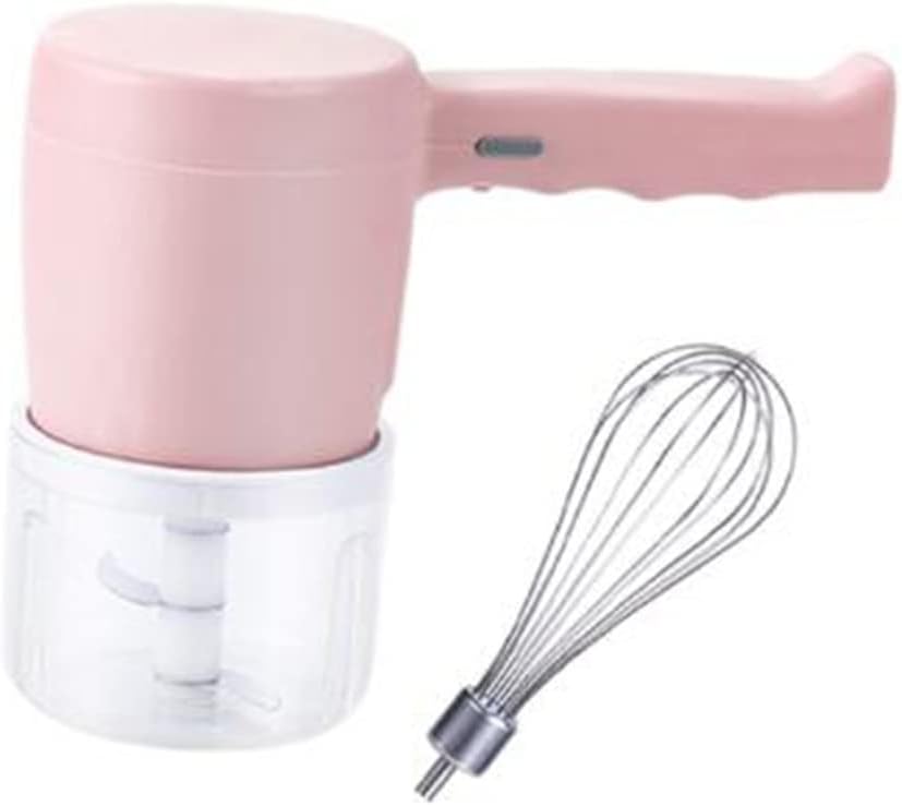 2 in 1 Electric Wireless Whisk Hand Blender Mixer USB Rechargeable with Cup (B (B As the picture shows)