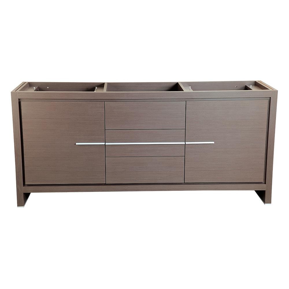 Fresca Allier 72-in Gray Oak Bathroom Vanity Base Cabinet without Top