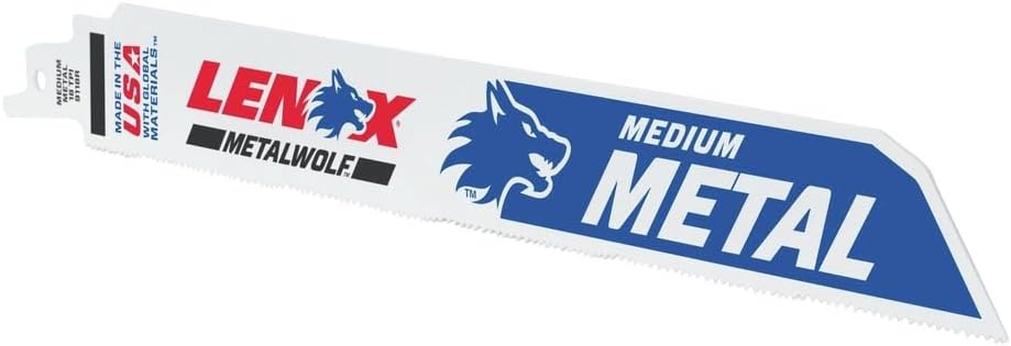 LENOX Tools LAZER Metal Cutting Reciprocating Saw Blade, Bi-Metal, 9-inch, 18 TPI, 25\/PK