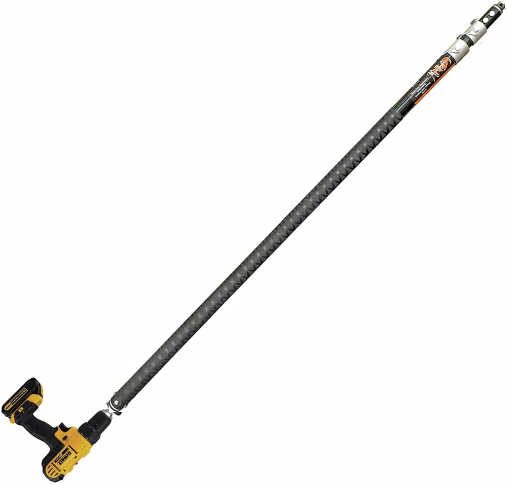 Heavy Duty Adjustable Magnesium Xtender Pole-8 for Ceiling Up to 14', Two 4' Section, Commercial\/Industrial Tool Hang Ceiling Wire\/Thread Rod\/Screw Installation\/Jack Chain