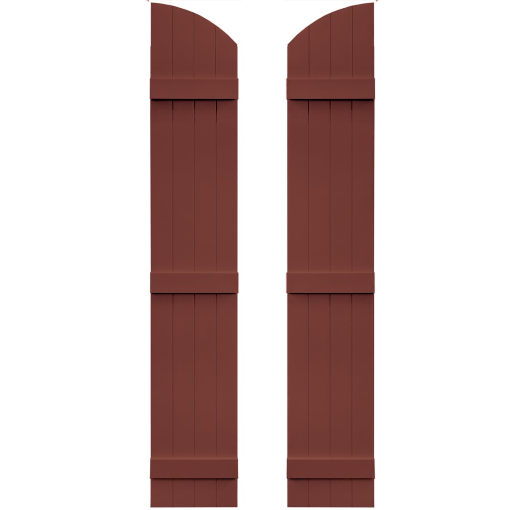 Vantage 13.875-in W x 81-in H Cambridge Red Board and batten Exterior Shutters ( 1 -Pack )