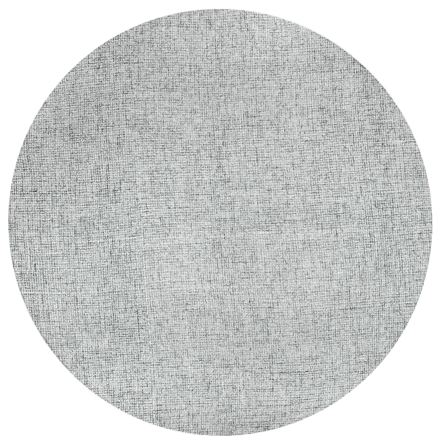 Alora Decor London 8 x 8 (ft) Tufted Wool Blue Round Indoor Solid Mid-Century Modern Pet Friendly Area rug