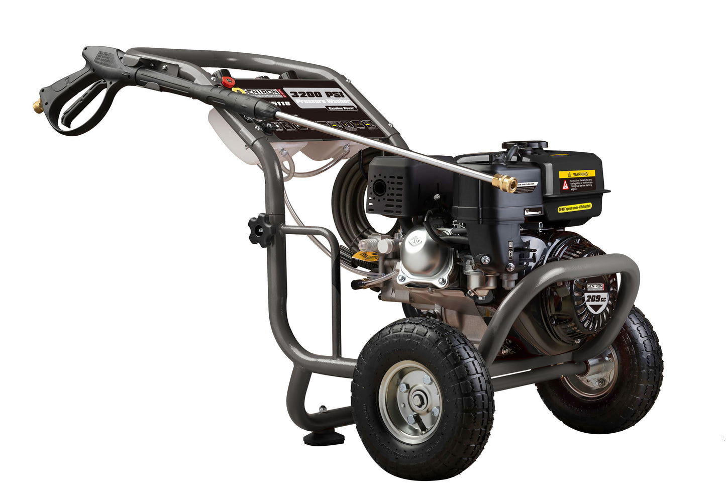 Gentron Power Equipment Gentron Pressure Washer 3200 PSI Cold Water Gas Pressure Washer with 5 Spray Tips GPW5118