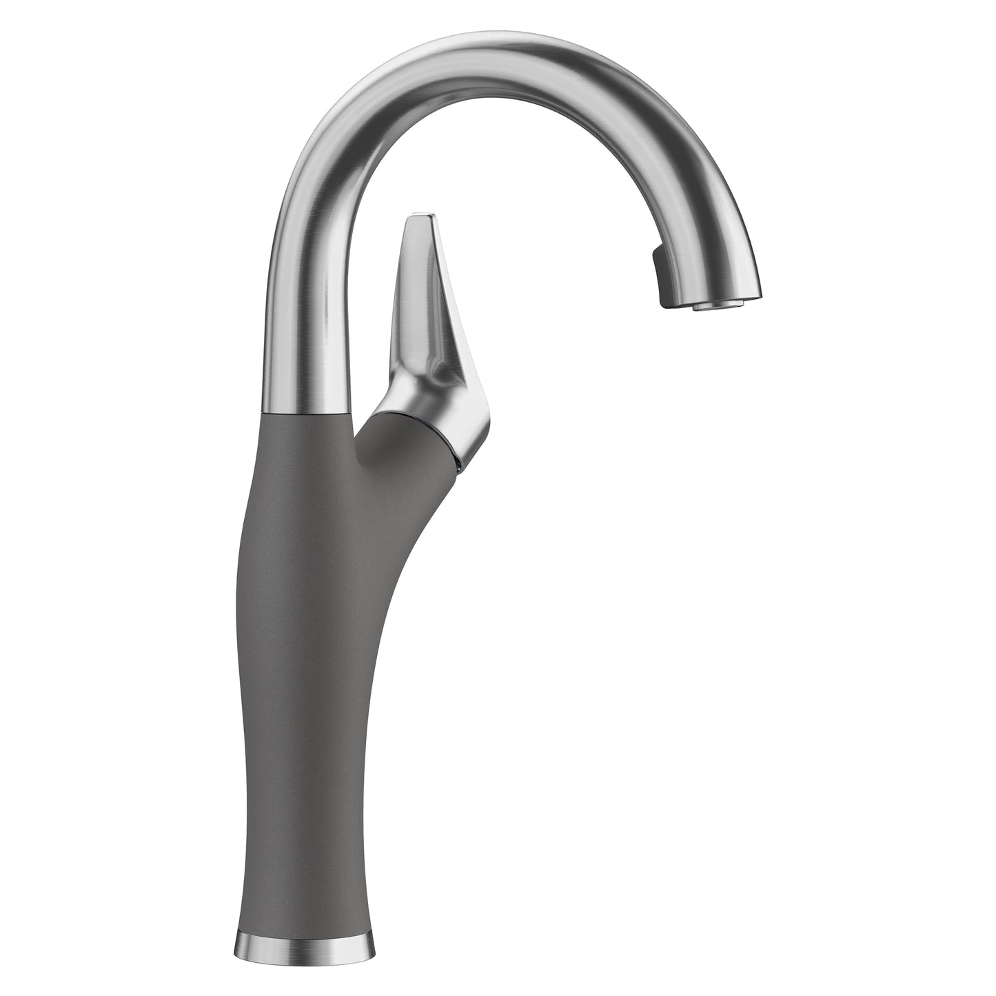 BLANCO Artona Pvd Steel/Cinder Single Handle Deck-mount Bar and Prep Kitchen Faucet