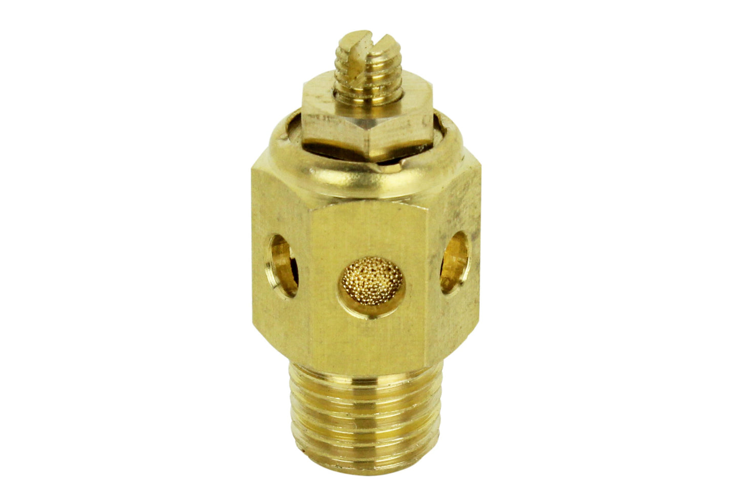 Milton High Flow Speed Control Exhaust Muffler, 1/4” MNPT - 40 Micron Sintered Bronze Silencer/Diffuse Air and Noise Reducer - Box of 25 1087-4HFBK