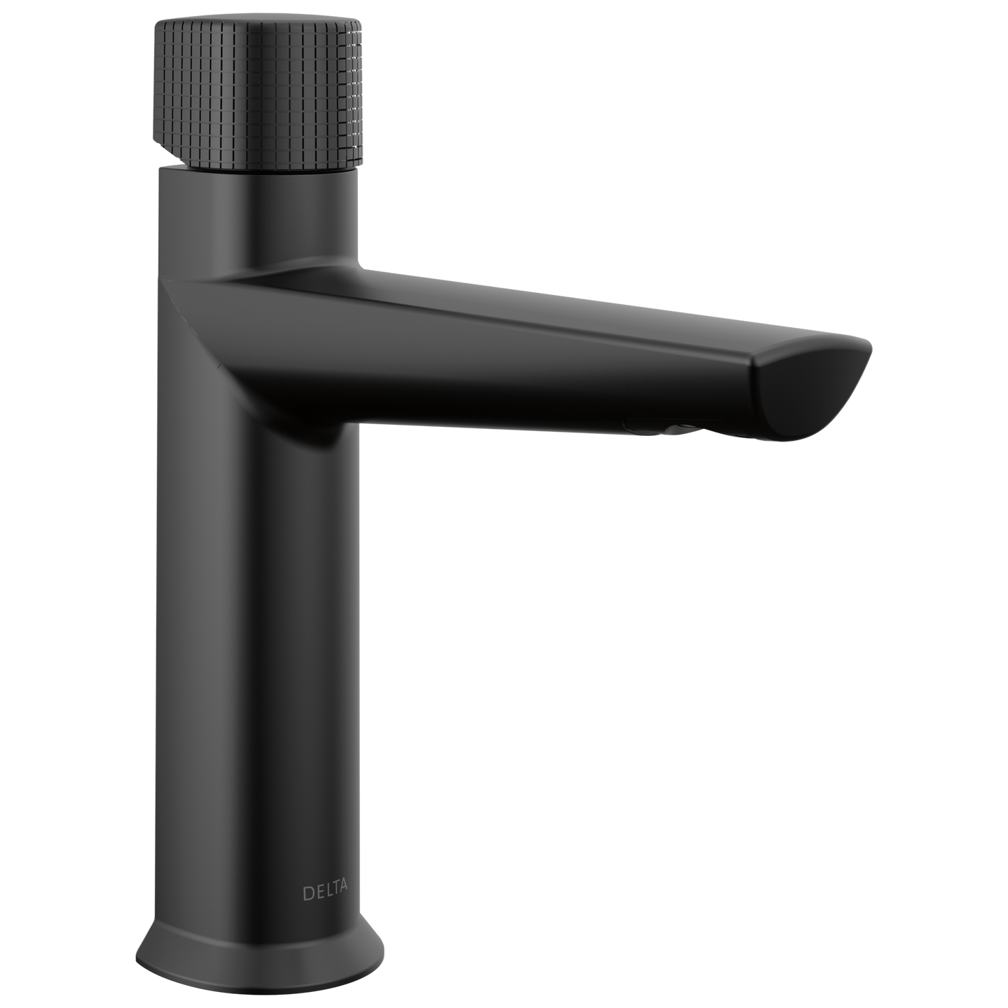 Delta Galeon Matte Black Single hole 1-handle WaterSense Low-arc Residential Handle Bathroom Sink Faucet with Drain