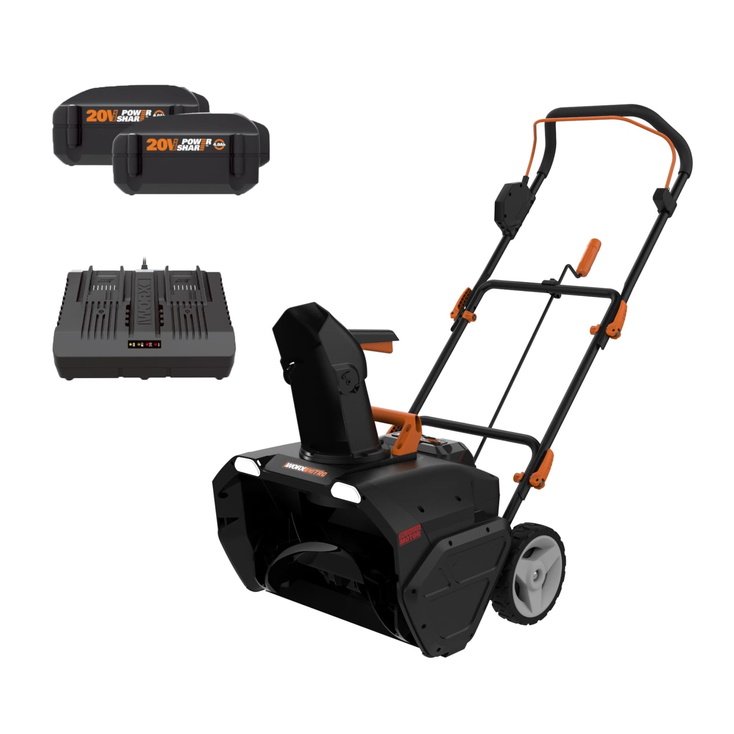 WORX Nitro Power Share 40-volt Max 20-in Single-stage Push Battery Snow Blower 4 Ah (Battery and Charger Included) WG471