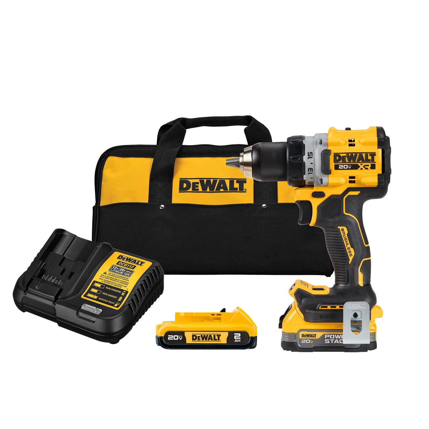 DEWALT 20-volt Max 1/2-in Keyless Brushless Cordless Drill (2-Batteries Included, Charger Included and Soft Bag included) DCD800D1E1