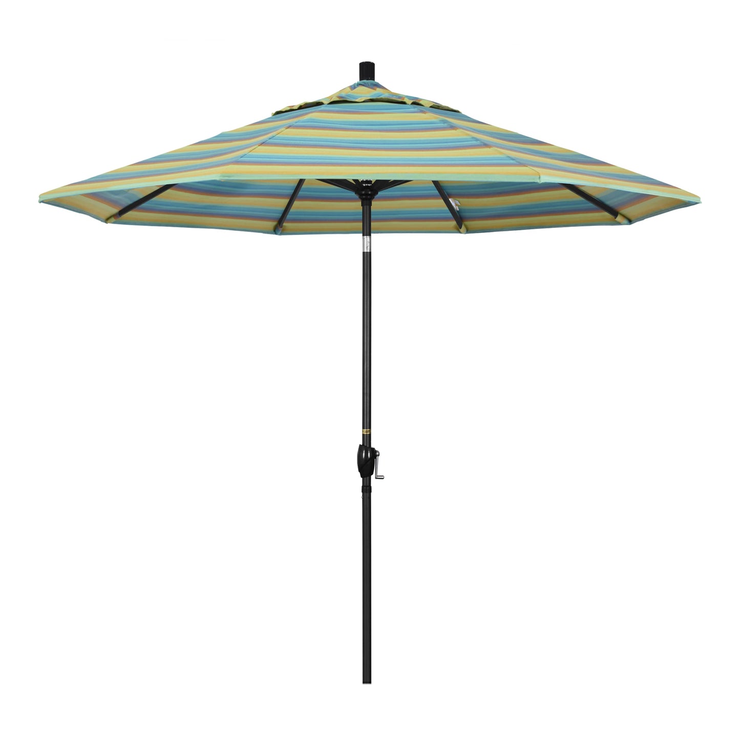 California Umbrella 9-ft Aluminum Green Push-button Tilt Market Patio Umbrella