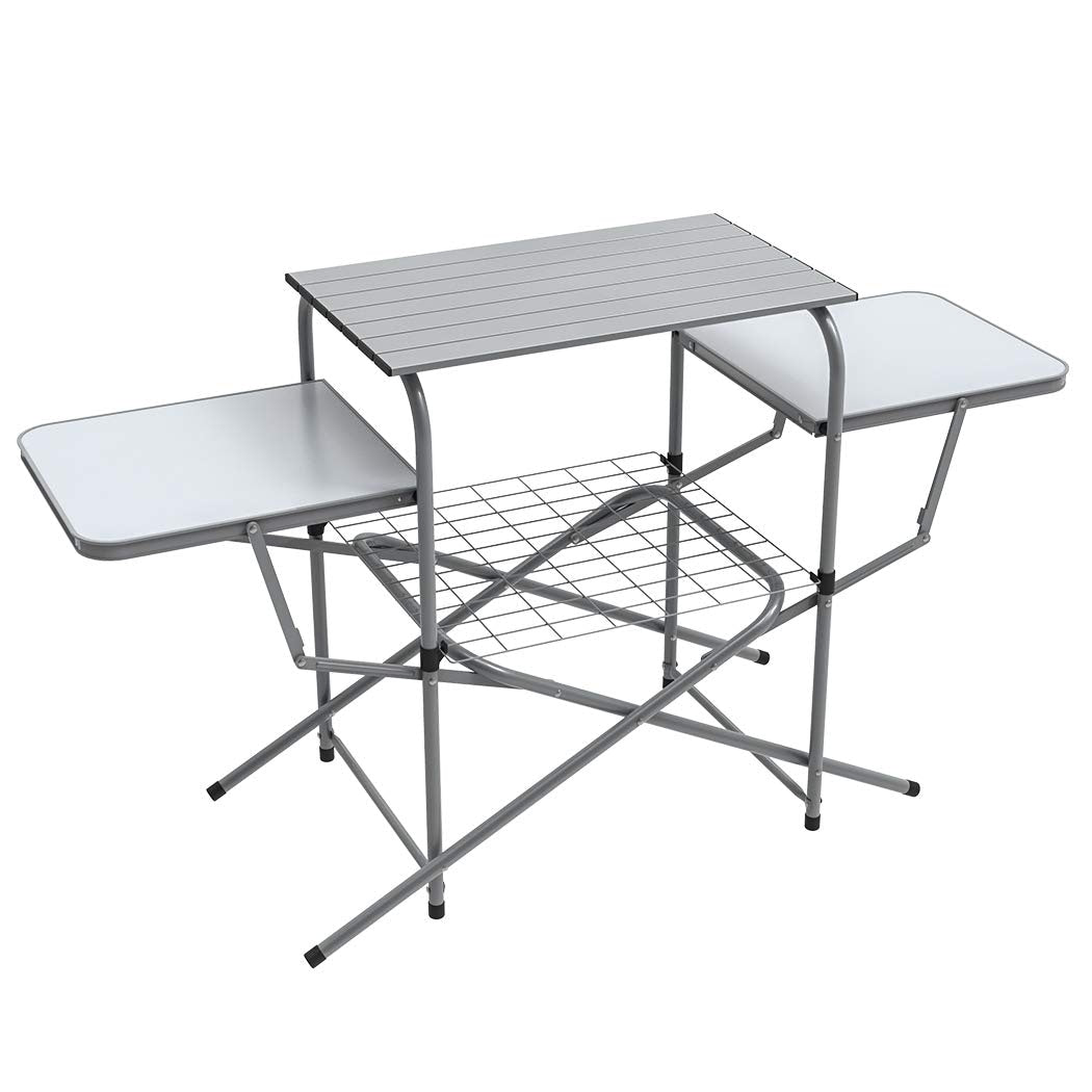 ASMOKE White Aluminum Folding Grill Stand 5003006