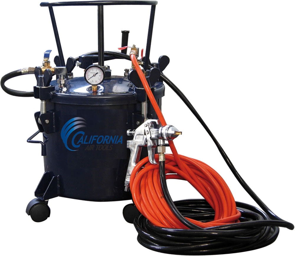California Air Tools 365 5-Gallon Pressure Pot with Hvlp Spray Gun and Hose 365