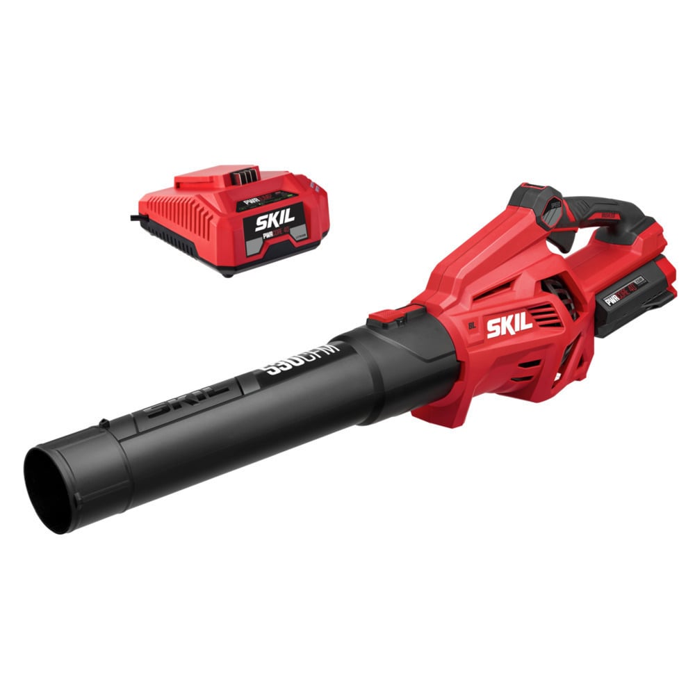SKIL PWR CORE 40-volt 530-CFM 120-MPH Battery Handheld Leaf Blower 2.5 Ah (Battery and Charger Included) BL4713C-11