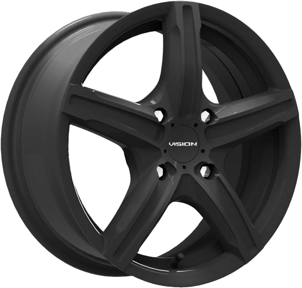 Vision 469 Boost 15x6.5 4x100 +38mm Satin Black Wheel Rim 15" Inch