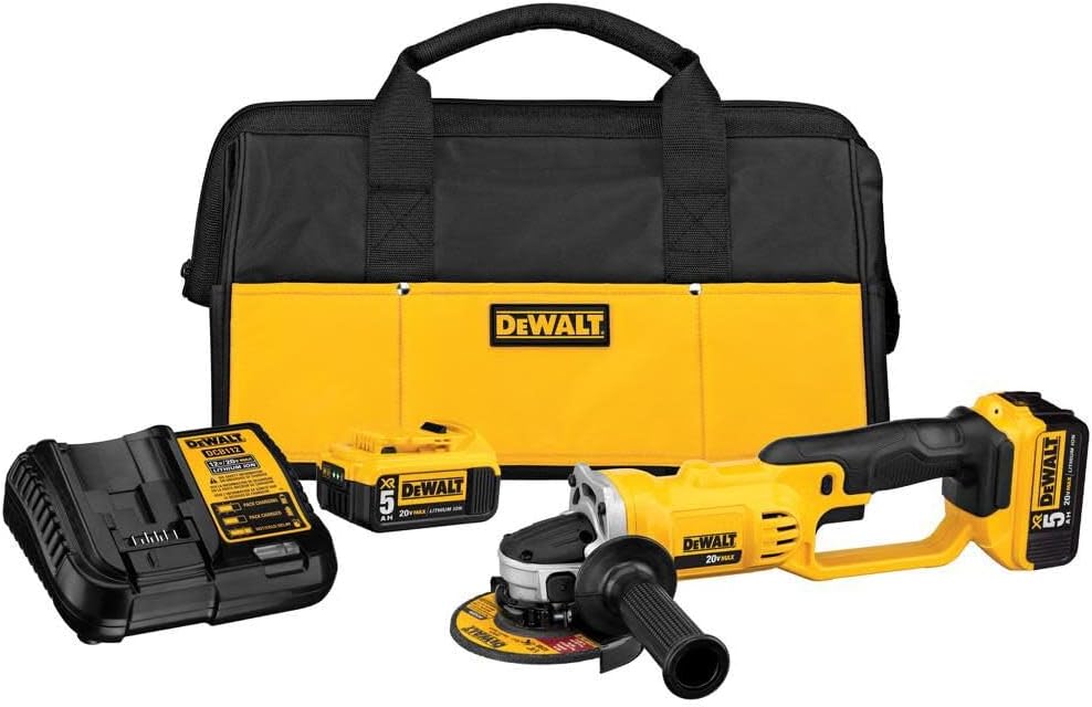 DEWALT 20V MAX* Angle Grinder Tool Kit, 4-1/2-Inch (DCG412P2)