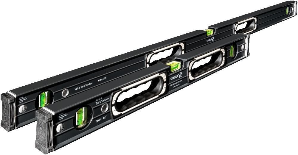 Stabila 37300 2-Piece Type 196-2 Dark Shadow 24 in. / 48 in. Level Set