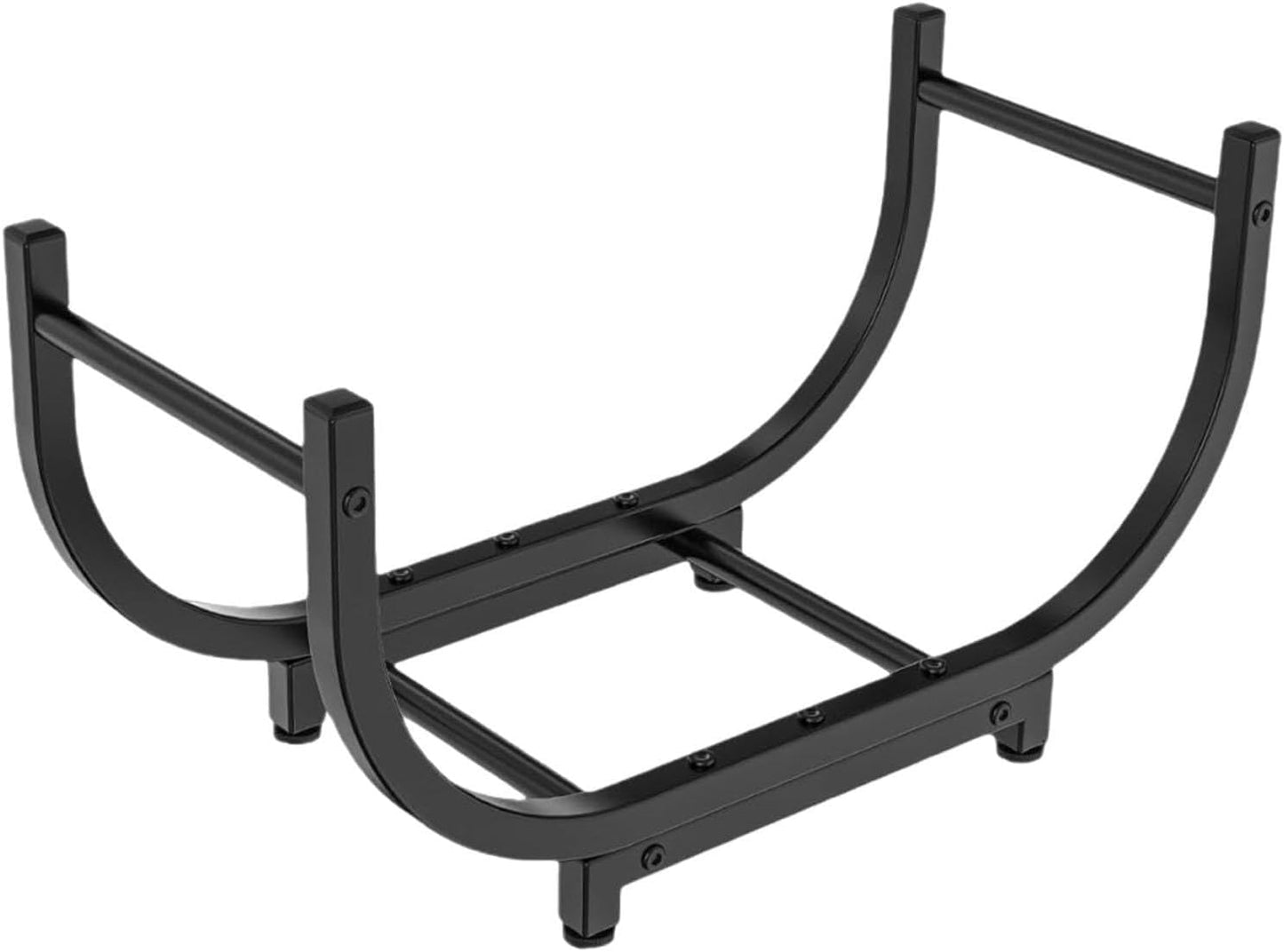 Qianly Firewood Rack Logs Stand Stacker Holder Heavy Duty Black Outdoor Lightweight Versatile Metal Stand Firewood Storage Bracket