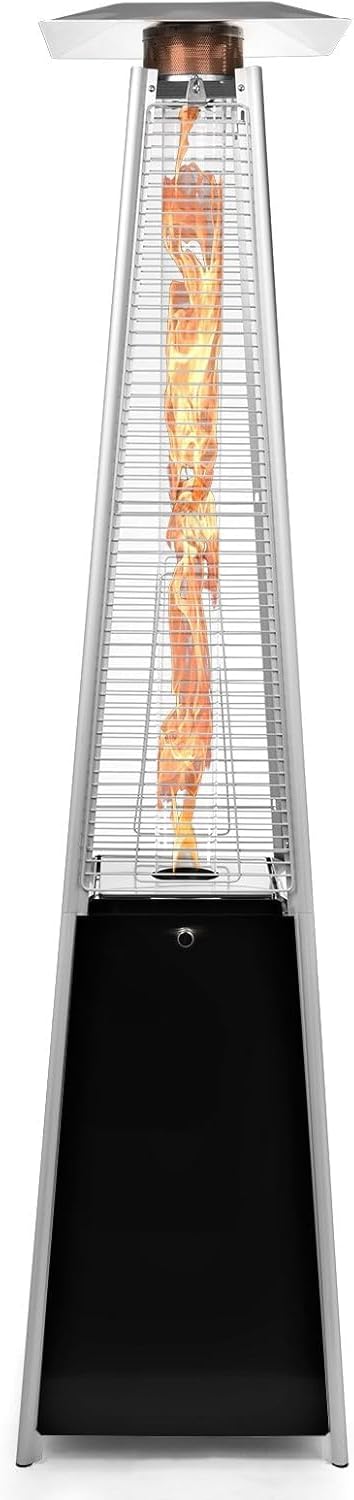 Patio Heater 48,000 BTU Outdoor Heaters for Patio Propane with Detachable Wheels, Protective Cover, Outdoor Terrace Garden Poolsid Commercial Residential