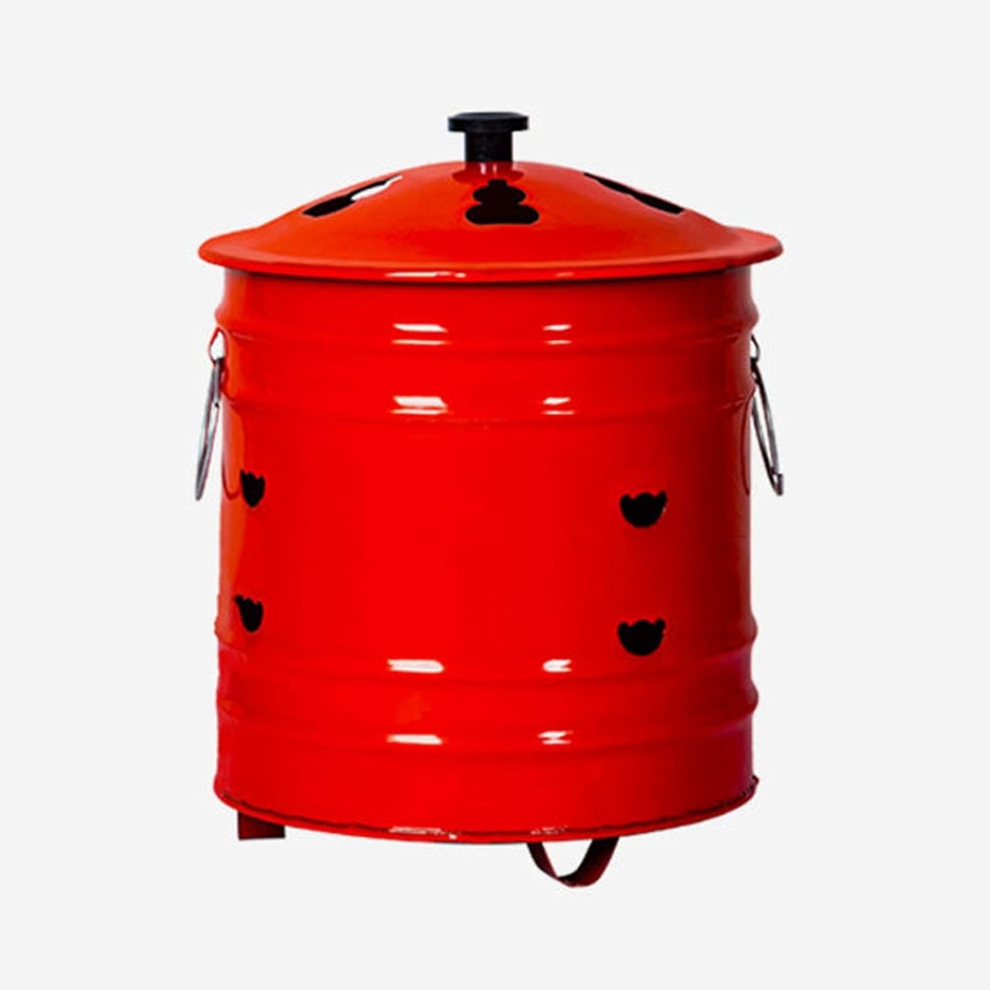9.4'' Paper Burner Incinerator Burn Barrel with Lid Enamel Fire Pit Burn Barrels for Outsidefor Burning Trash Burn Cage with Handle for Home and Garden.(29x29CM\/11.4x11.4IN)