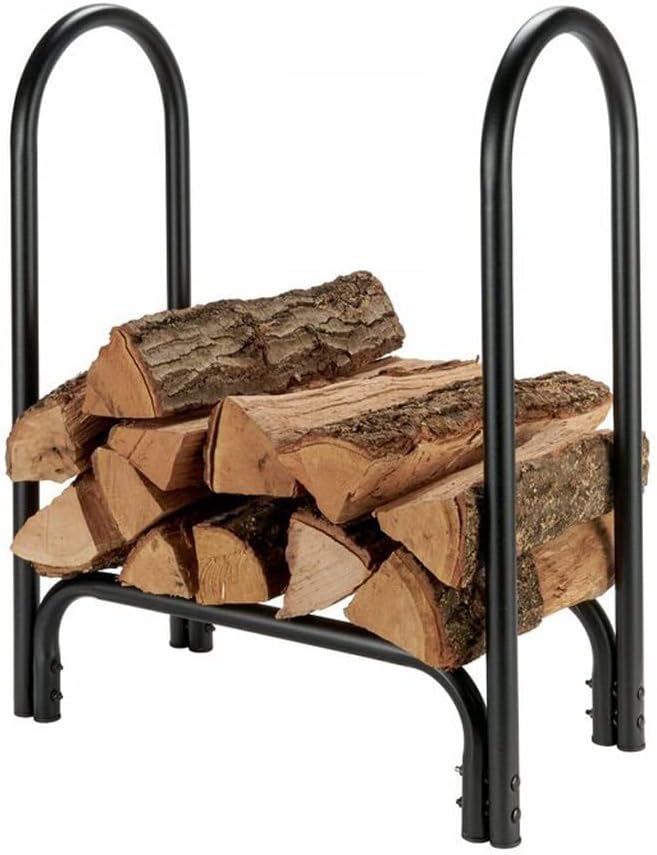 Heavy Duty Metal Firewood Rack 12ft Length Outdoor Log Holder Wood Stacker for Storage and Organization