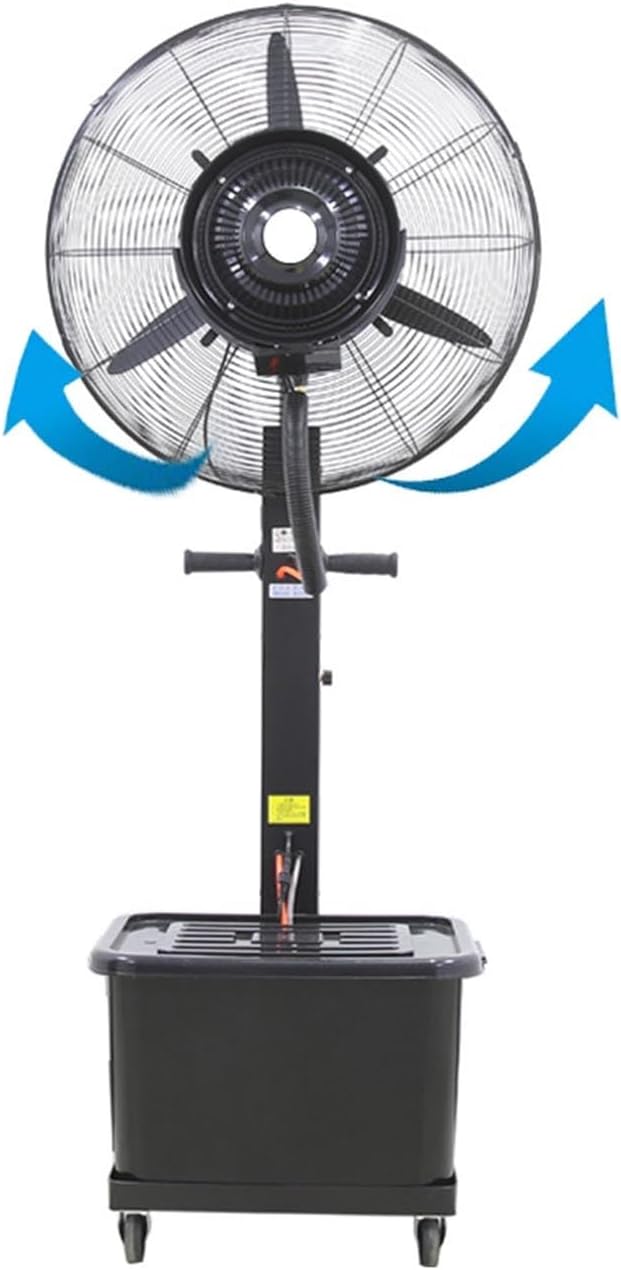 Large Misting Fan with 90 Degree Oscillation 11 Gallon Water Tank Industrial Outdoor Spray Fan for Greenhouse, Factory Workshop