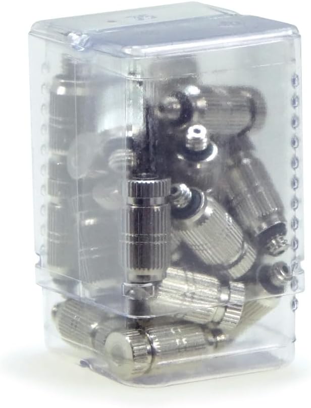 HydroMist Drip-Free Stainless Steel Misting Nozzle, Compatible with 18\u201D and 24\u201D Professional Series Misting Fans, Cool Caddies & Extreme Series, 1000 PSI, 10\/24 Threading, 0.008" Orifice - Pack of 25