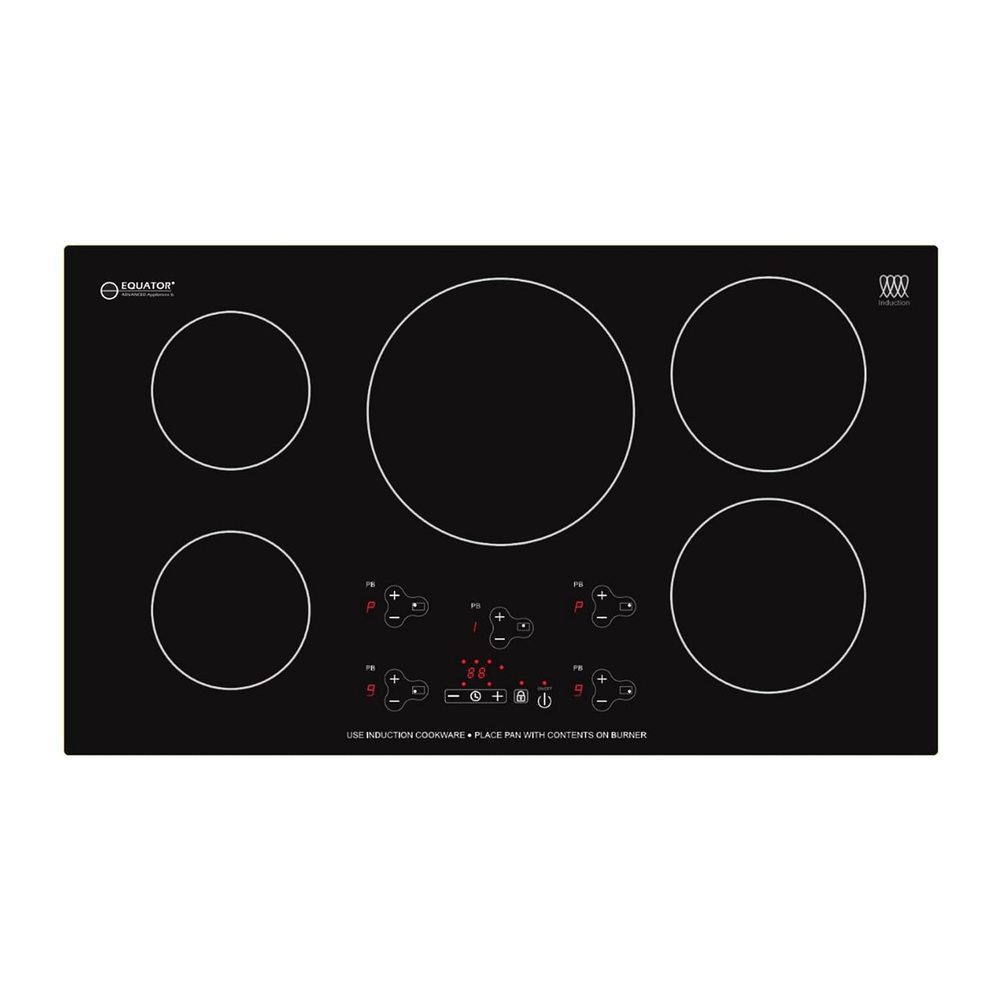 Equator 36 inches Induction Cooktop with 5 Elements