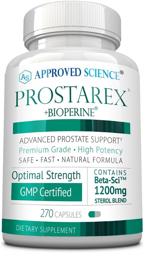 Approved Science Prostarex - Prostate Supplement - Saw Palmetto, 1200mg Beta-Sitosterol, Bioperine - 270 Capsules - 3 Month Supply