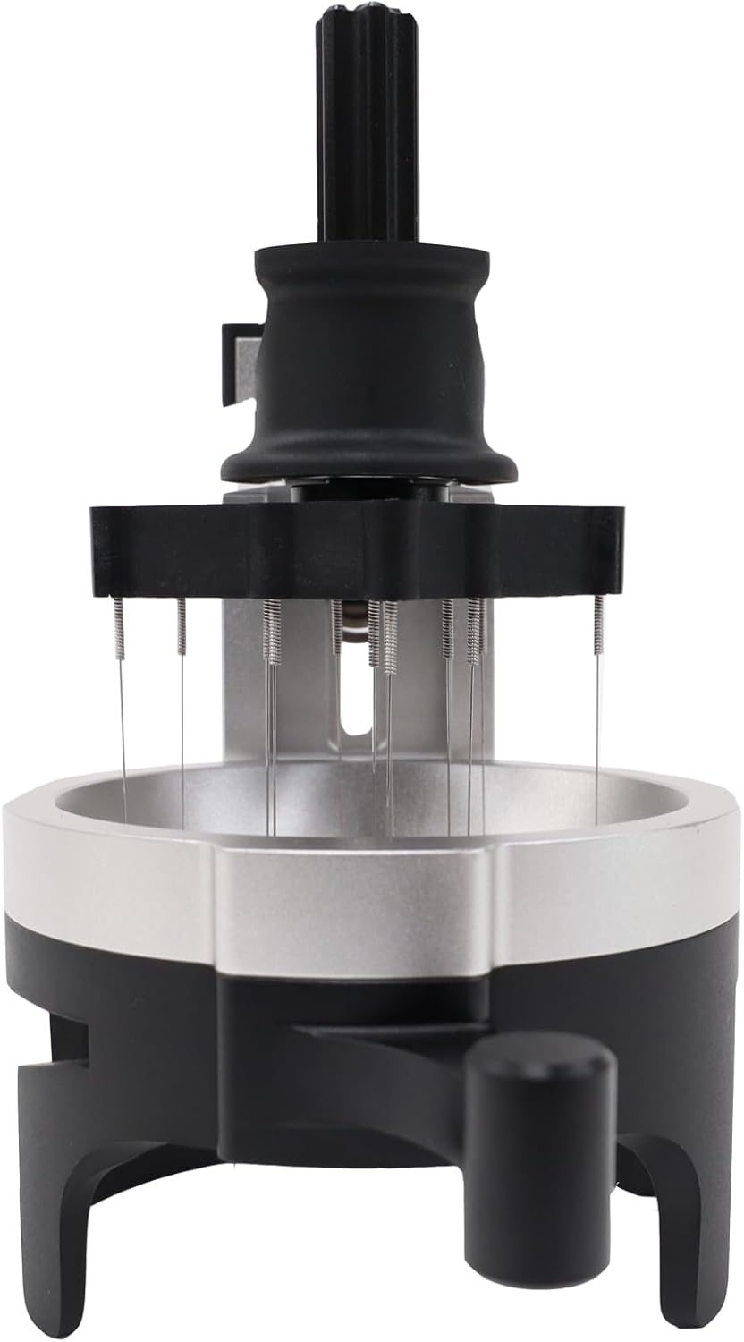 Barista Hustle AutoComb, Espresso WDT Distribution Tool, 12 Needle Espresso Stirrer, Adjustable Needle Depth, Compatible with Most 58mm Baskets and Portafilters, Durable and Replaceable Components