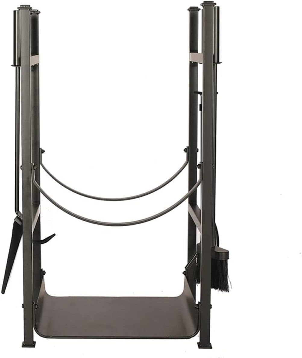 Firewood Holder Firewood Rack Set Outdoor Firewood Holder Heavy Duty Steel Indoor Metal Log Holder Fireplace Tools Black Wood Log Store,