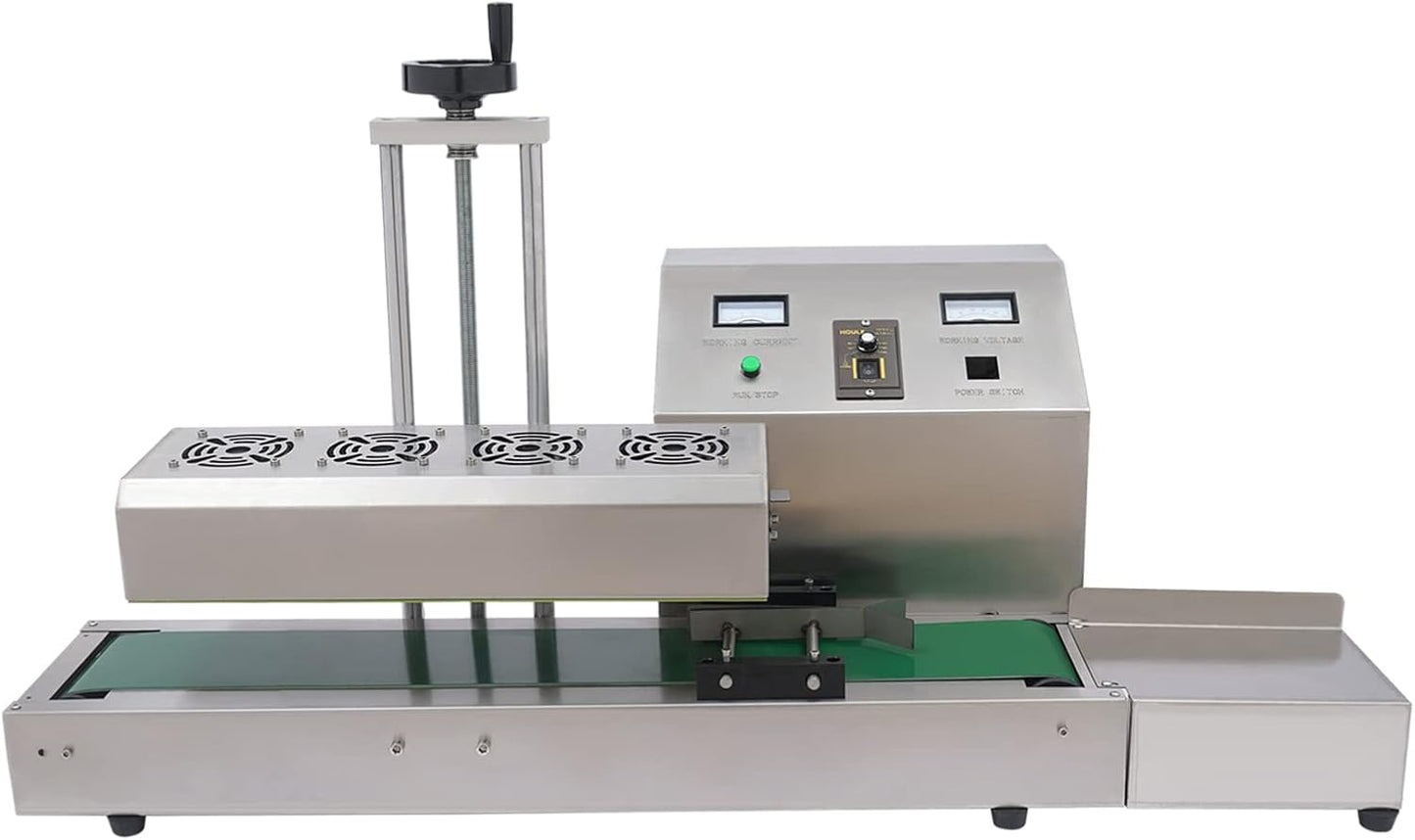 Continuous Induction Sealing Machine, Bottle Cap Automatic Sealer 20-100mm aAutomatic Sealer for Sealing Plastic and Glass Bottles