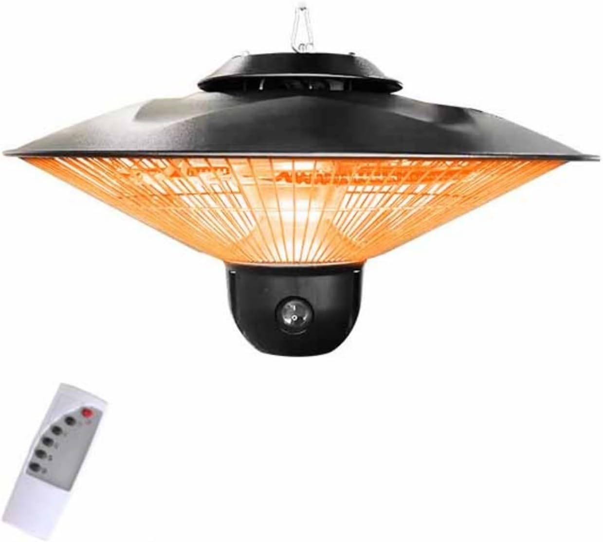 Infrared Patio Heater, Outdoor Hanging Heater with Remote, 3S Fast Heating, No Noise, IP44 Waterproof for Restaurant Backyard Garage Decks