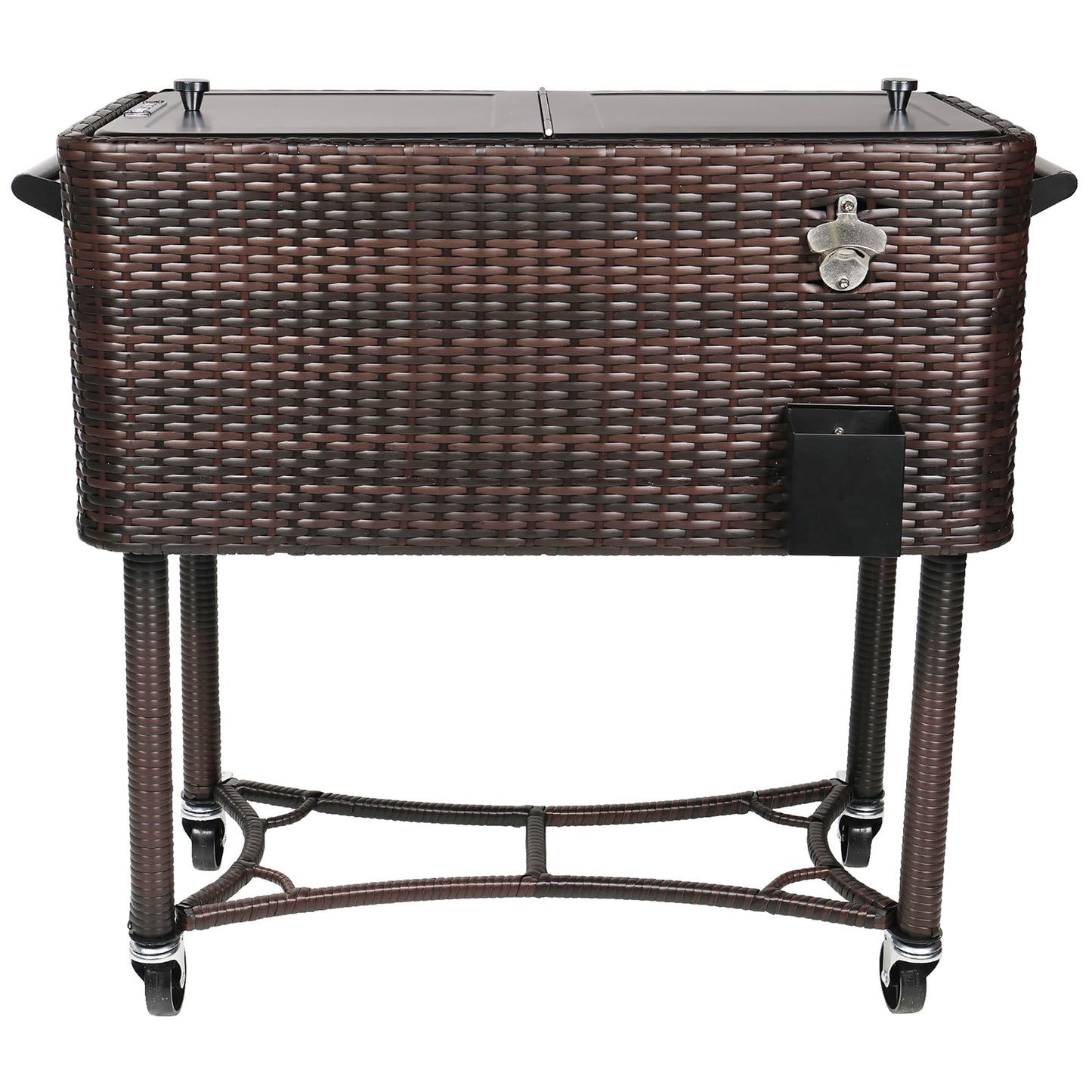 Permasteel Brown Hand-Woven Wicker 80-Quart Beverage Cooler PS-208-BB
