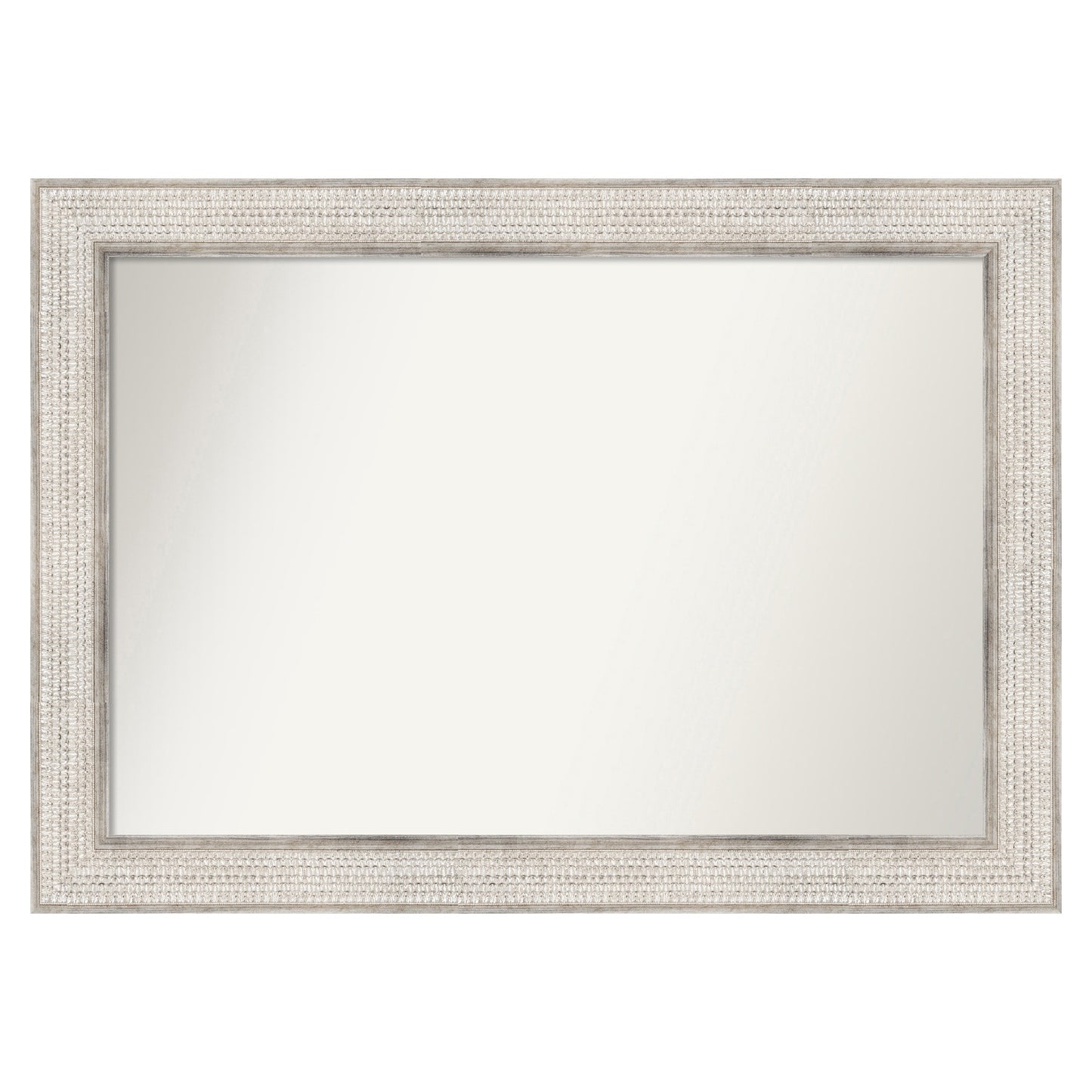 Amanti Art Trellis Silver Frame 42-Inches W x 30-Inches H Rectangle Trellis Silver Framed Vanity Mirror