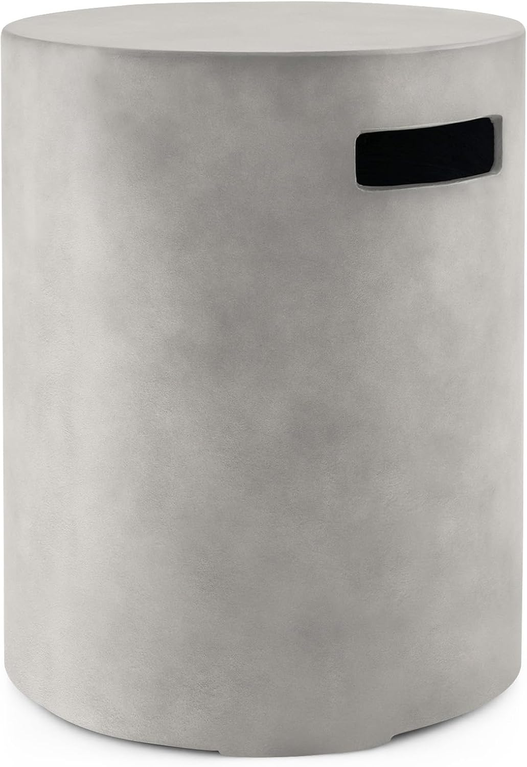 S AFSTAR 16 Inch Propane Tank Cover Table, Round Gas Tank Holder for Standard 20 LBS Propane Gas Tank, Ore Powdered Surface, Propane Tank Storage Box with Handles, Side Table for Patio, Garden, Deck