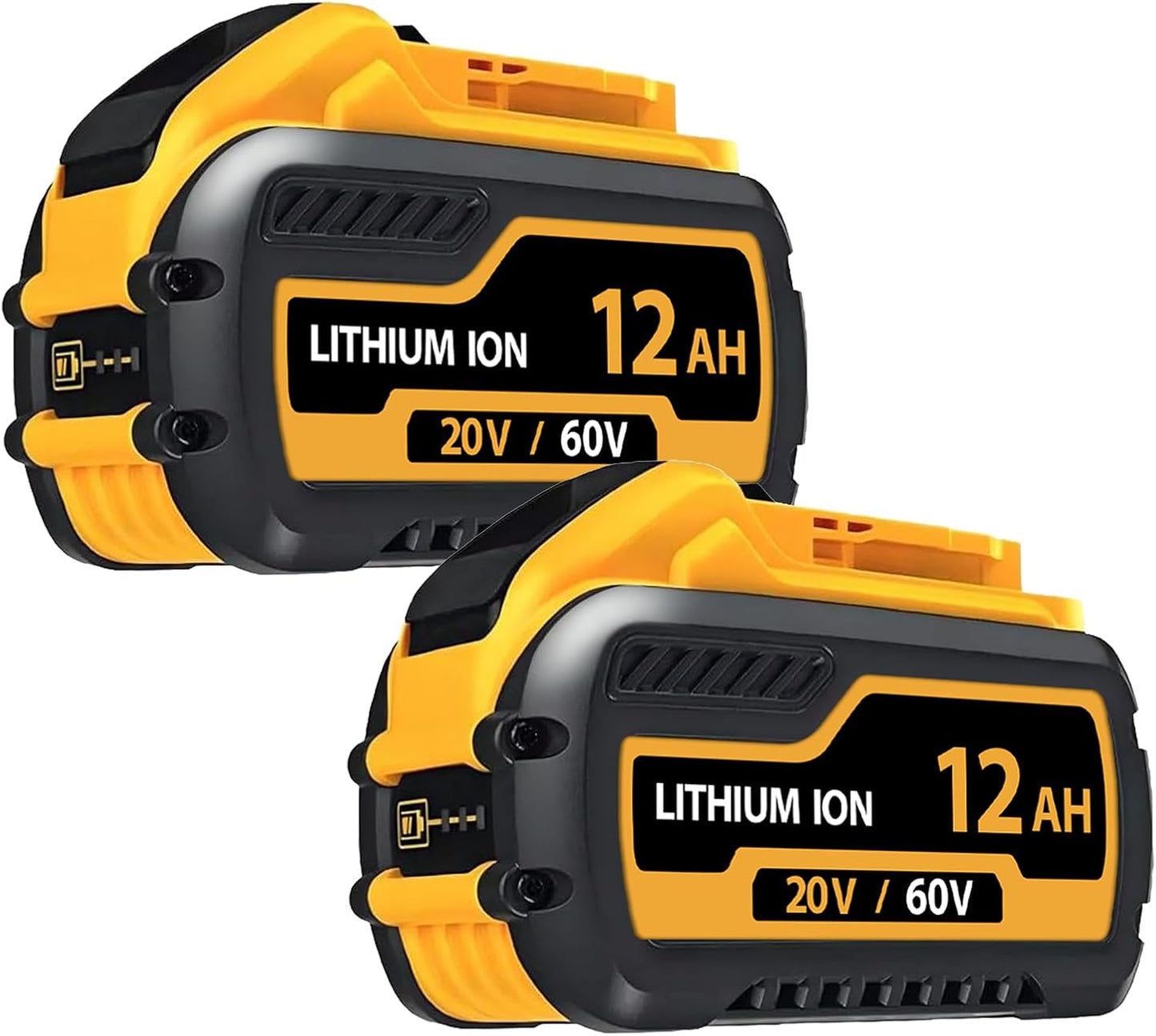 Dianzoique 2-Pack 12000mAh Replace for Dewalt 20V 60V Max Battery Compatible with DCB606 DCB609 DCB612 DCB201 DCB200 DCB206 DCB207 Apply to Dewalt Cordless Power Tools